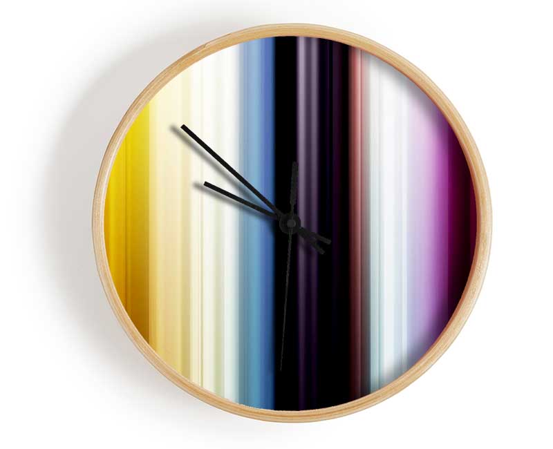 Rainbow Stripes Clock - Wallart-Direct UK