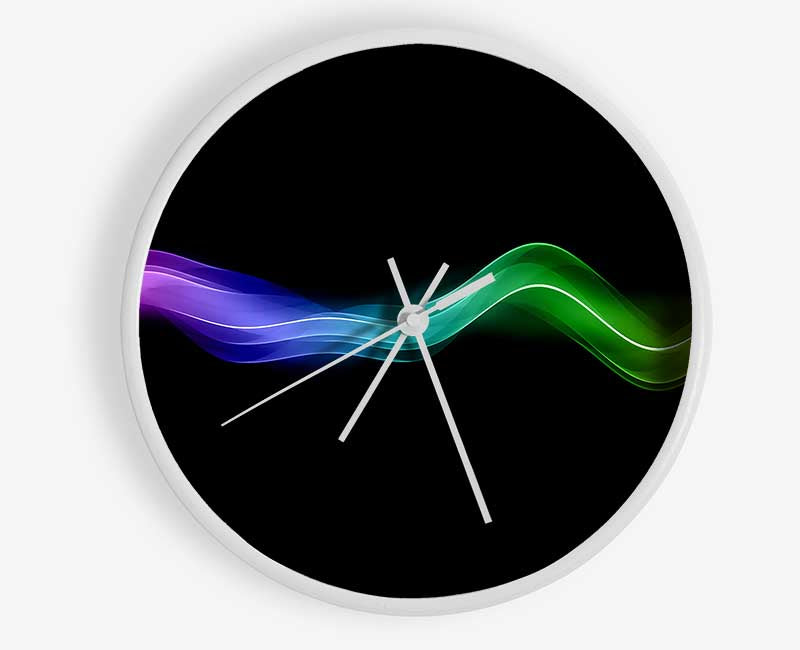 Rainbow Wave Clock - Wallart-Direct UK