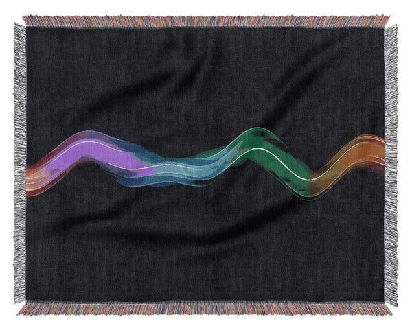 Rainbow Wave Woven Blanket