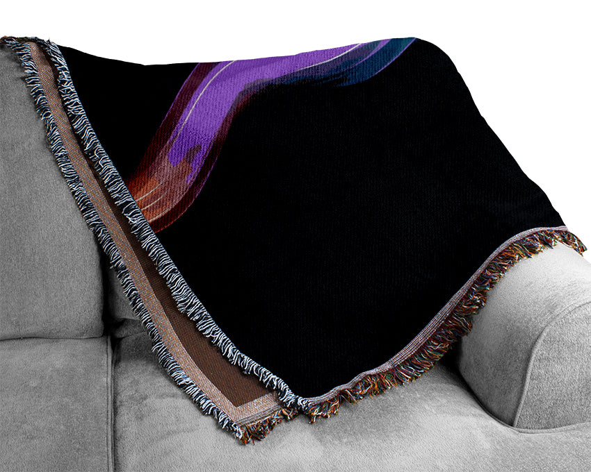 Rainbow Wave Woven Blanket