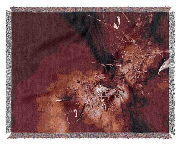 Red Broken Glass Woven Blanket