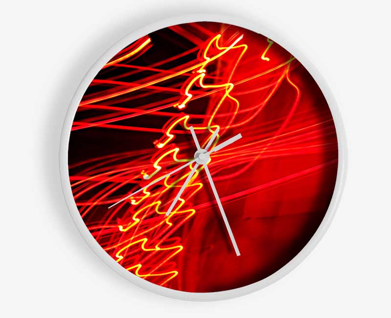 Red Distraction Clock - Wallart-Direct UK