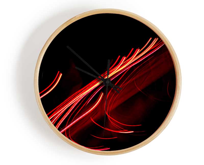 Red Flow Clock - Wallart-Direct UK