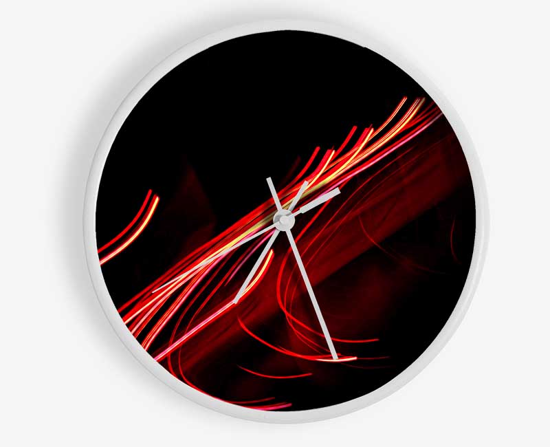 Red Flow Clock - Wallart-Direct UK