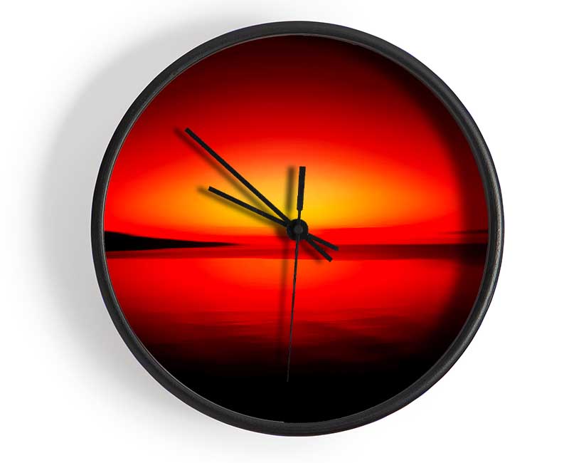 Red Horizon Clock - Wallart-Direct UK