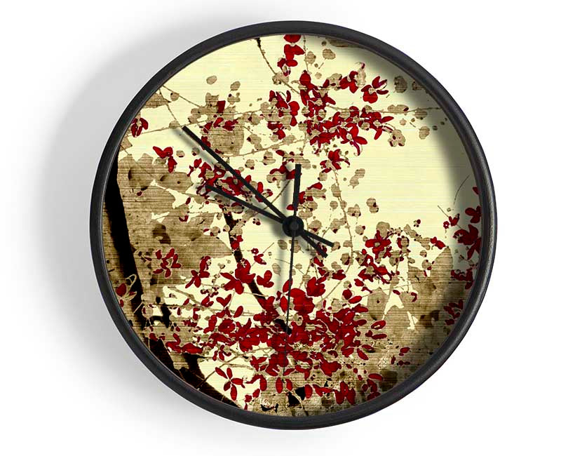 Red Leaves Of The Bay Clock - Wallart-Direct UK