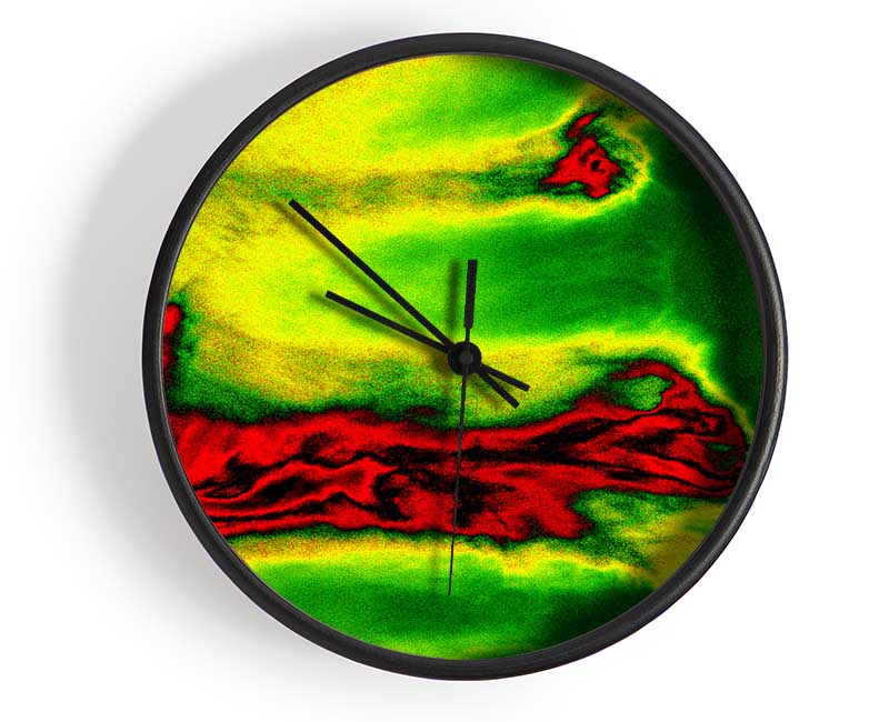 Red Liquid Lava Clock - Wallart-Direct UK