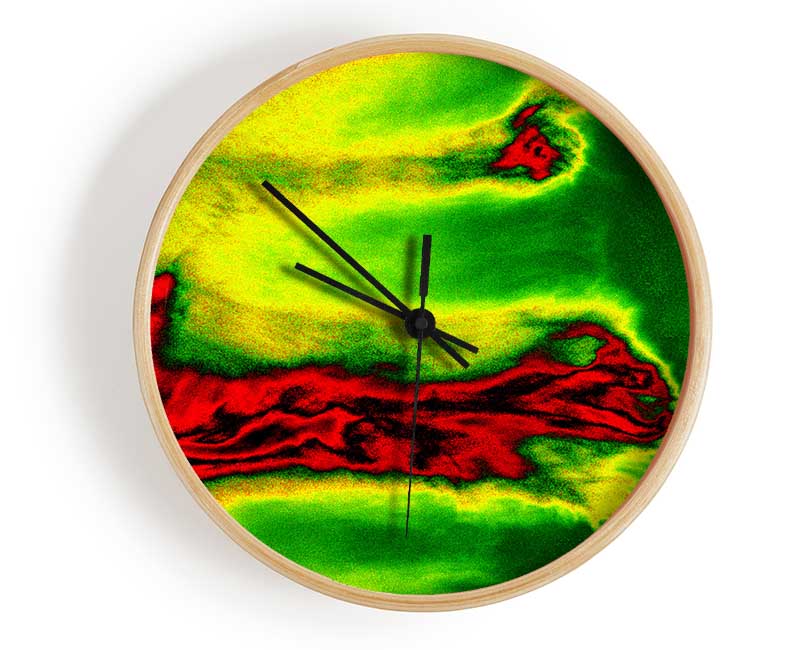 Red Liquid Lava Clock - Wallart-Direct UK