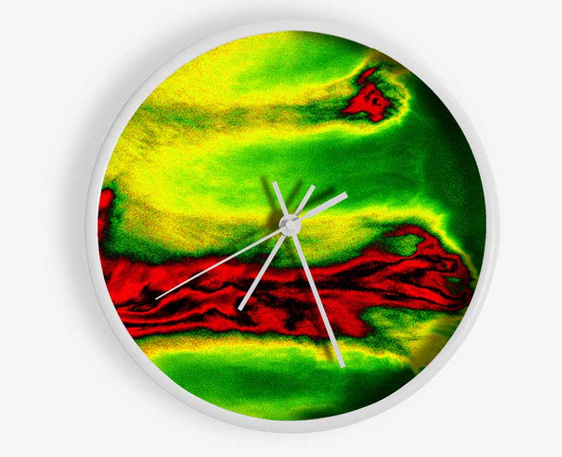 Red Liquid Lava Clock - Wallart-Direct UK