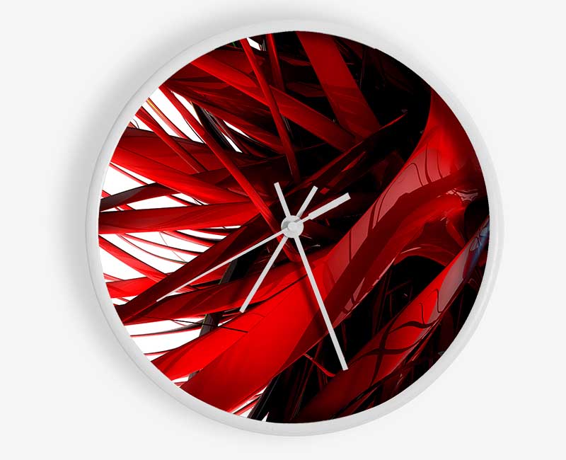 Red Maze Clock - Wallart-Direct UK