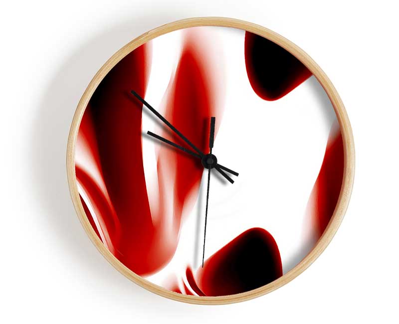 Red Raspberry Ripple Clock - Wallart-Direct UK