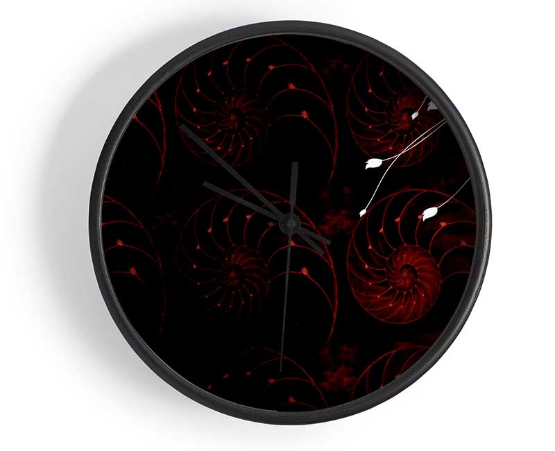 Red Shell Delight Clock - Wallart-Direct UK