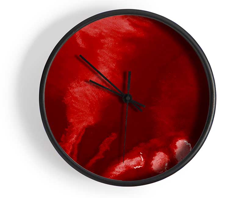 Red Shock Wave Clock - Wallart-Direct UK