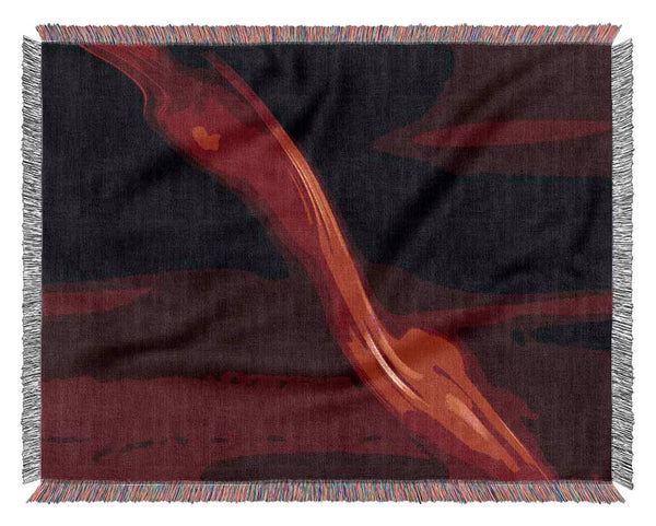 Red Silk Twist Woven Blanket