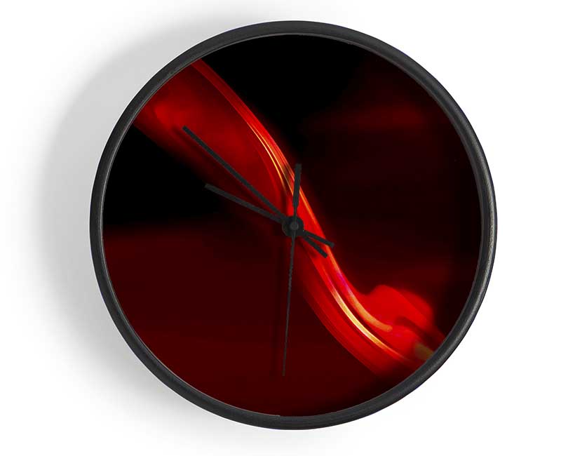 Red Silk Twist Clock - Wallart-Direct UK