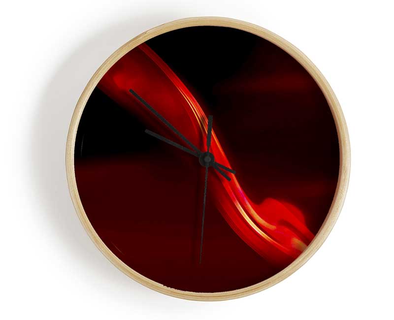 Red Silk Twist Clock - Wallart-Direct UK