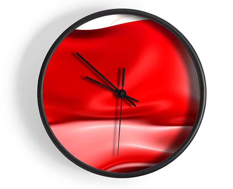 Red Silk Clock - Wallart-Direct UK