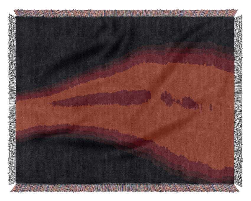 Red Sound Waves Woven Blanket