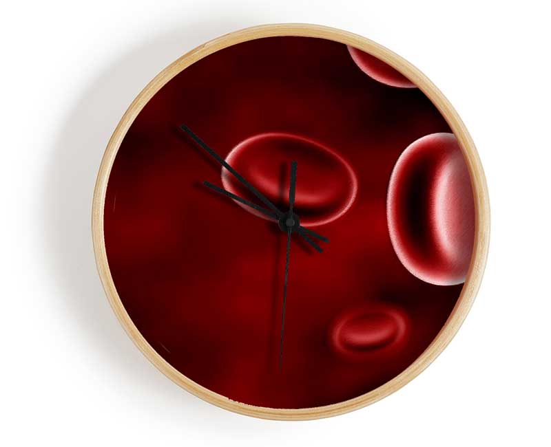 Red Spheres In Motion Clock - Wallart-Direct UK