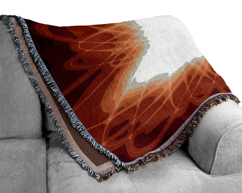 Red Star Explosion Woven Blanket