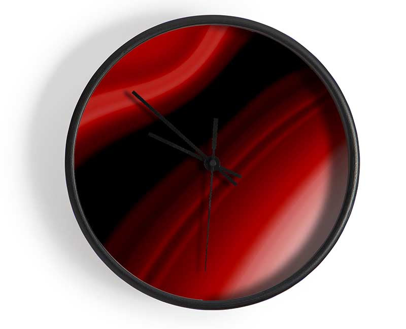 Red Streaks Clock - Wallart-Direct UK