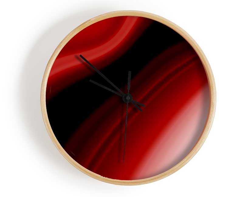 Red Streaks Clock - Wallart-Direct UK