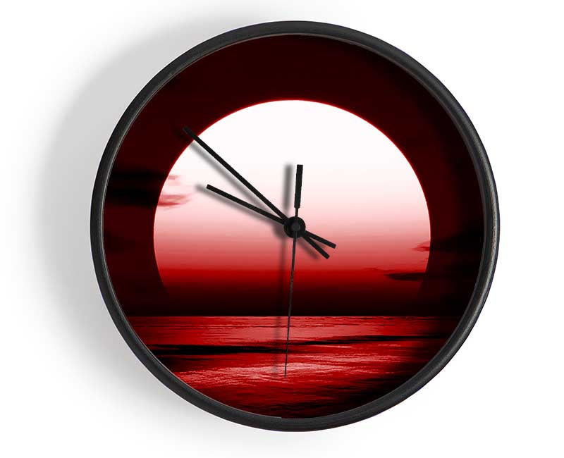 Red Sun Glory Clock - Wallart-Direct UK