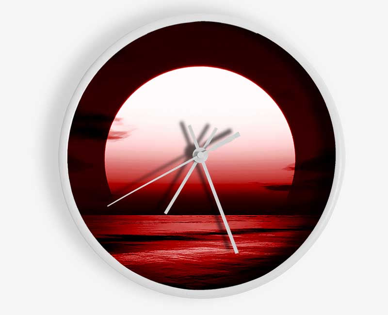 Red Sun Glory Clock - Wallart-Direct UK