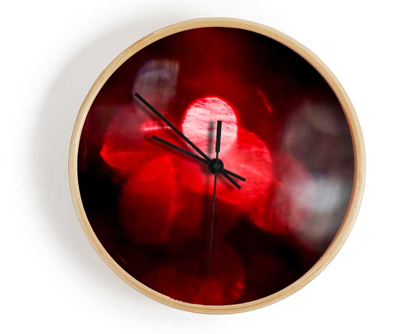 Red Through Grey Clock - Wallart-Direct UK