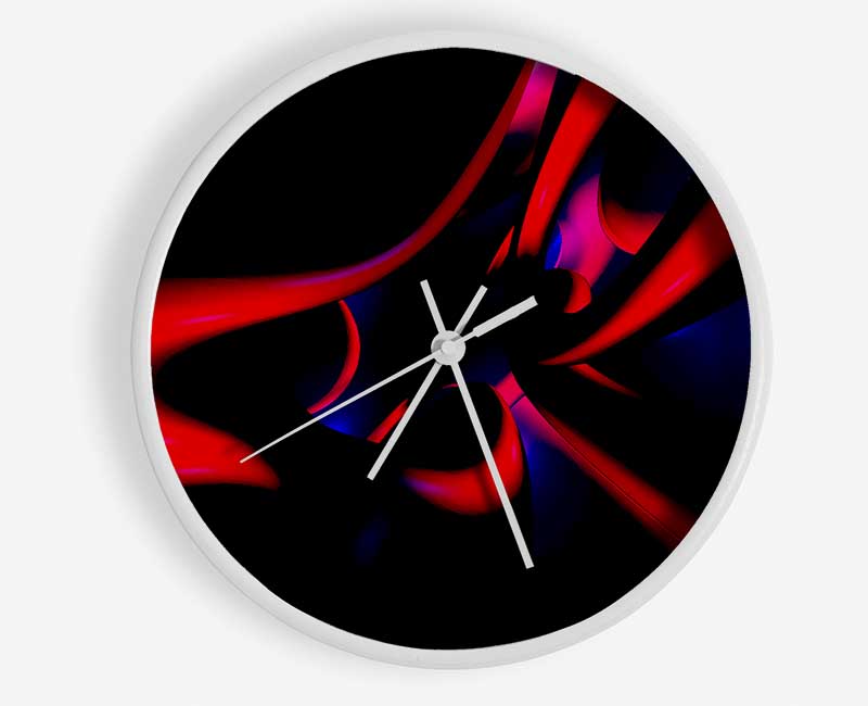 Red Tubular Clock - Wallart-Direct UK