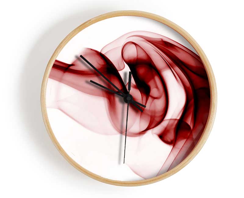 Red Twisted Silk Clock - Wallart-Direct UK