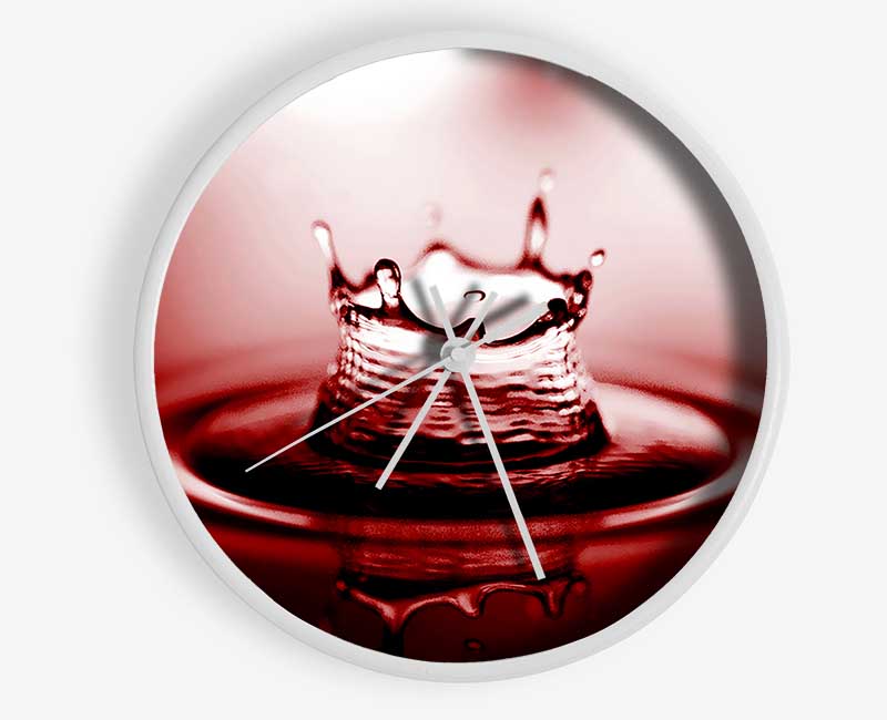 Red Water Droplet Clock - Wallart-Direct UK