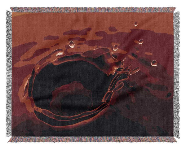 Red Water Splash Woven Blanket