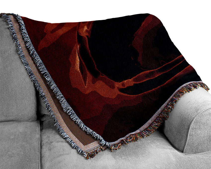 Red Water Splash Woven Blanket