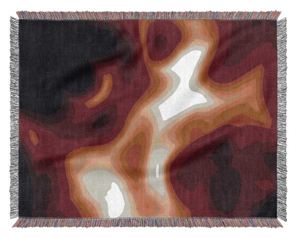 Red Whirl Woven Blanket