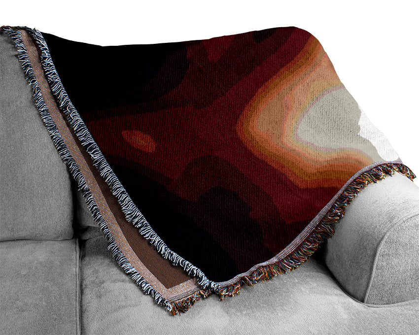 Red Whirl Woven Blanket