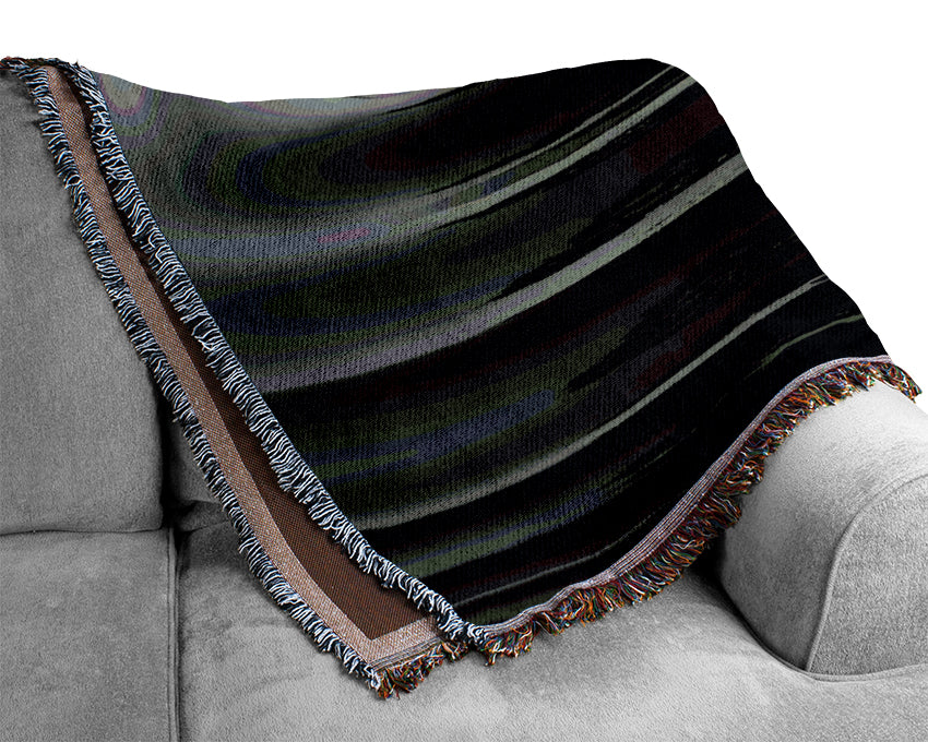 Rippled Autumn Leave Woven Blanket