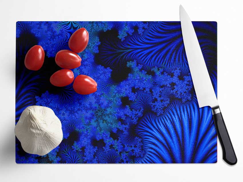 Sea Bed Of Blue Glass Chopping Board