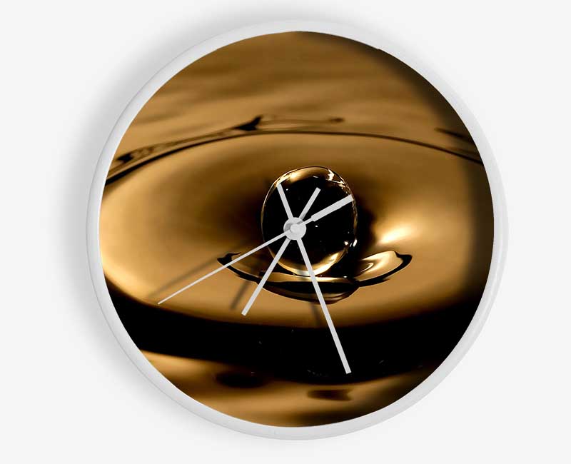 Sepia Water Drop Clock - Wallart-Direct UK