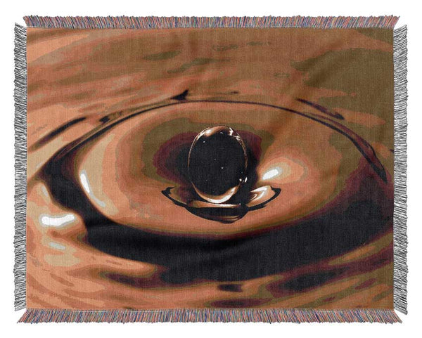 Sepia Water Drop Woven Blanket