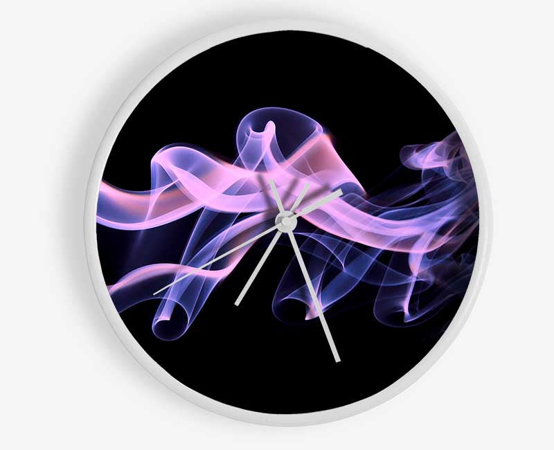 Smoke Pinks Clock - Wallart-Direct UK