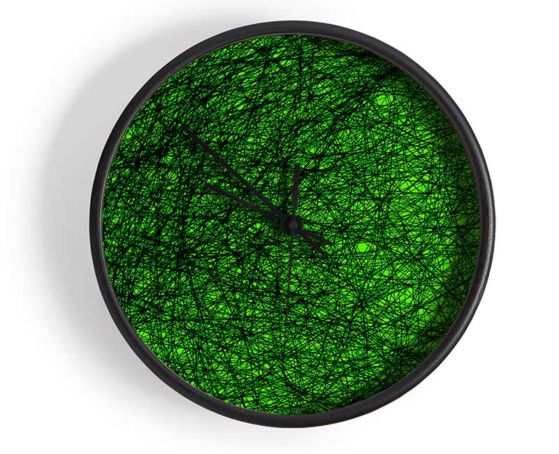 Space Matter Green Clock - Wallart-Direct UK