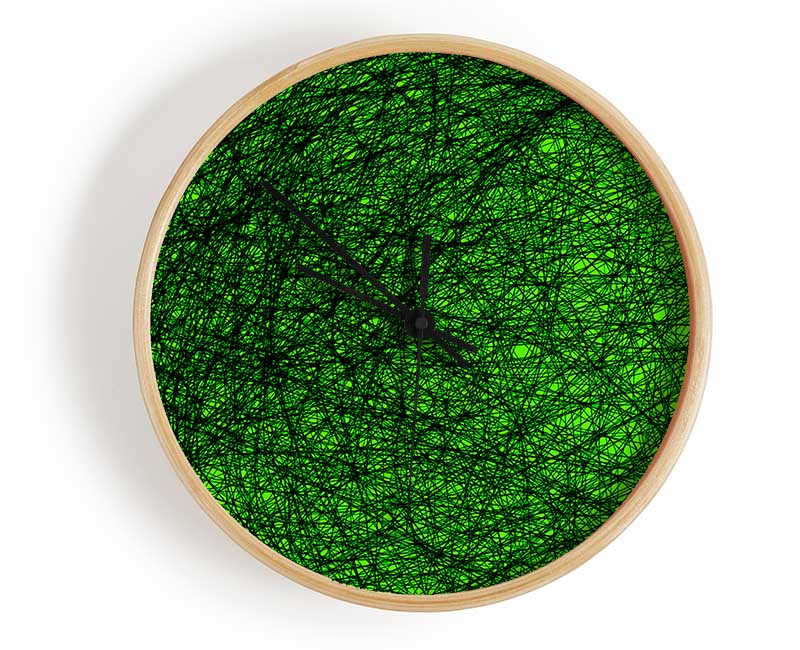 Space Matter Green Clock - Wallart-Direct UK