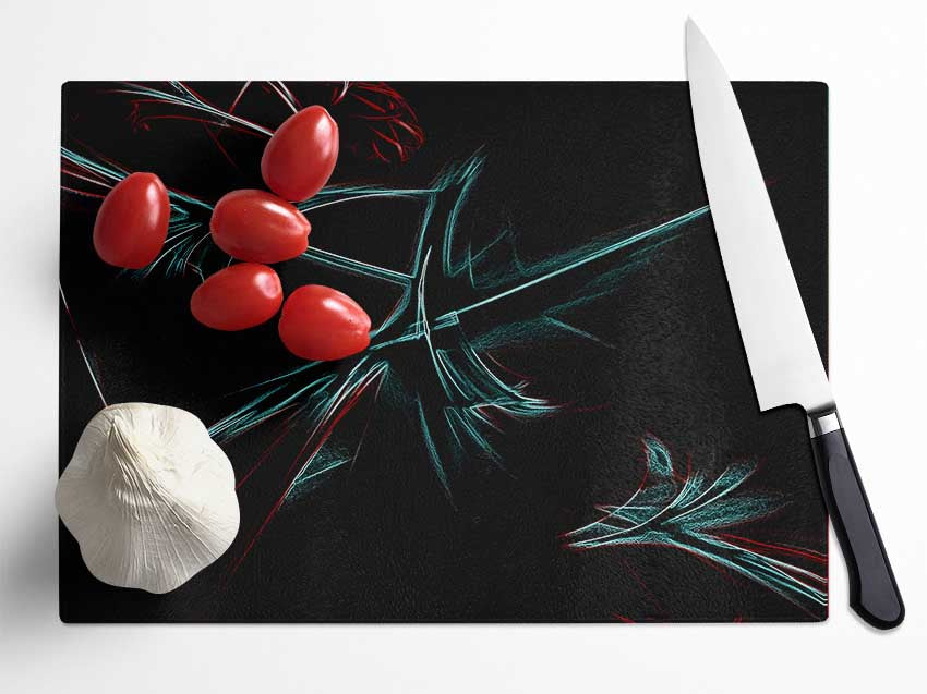 Spike Attack Glass Chopping Board