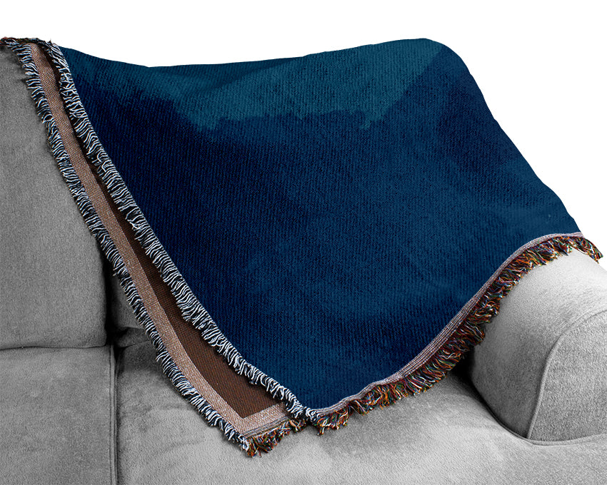 Splash Milk Blue Woven Blanket