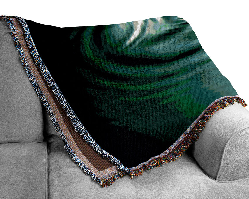 Splash Emerald Woven Blanket