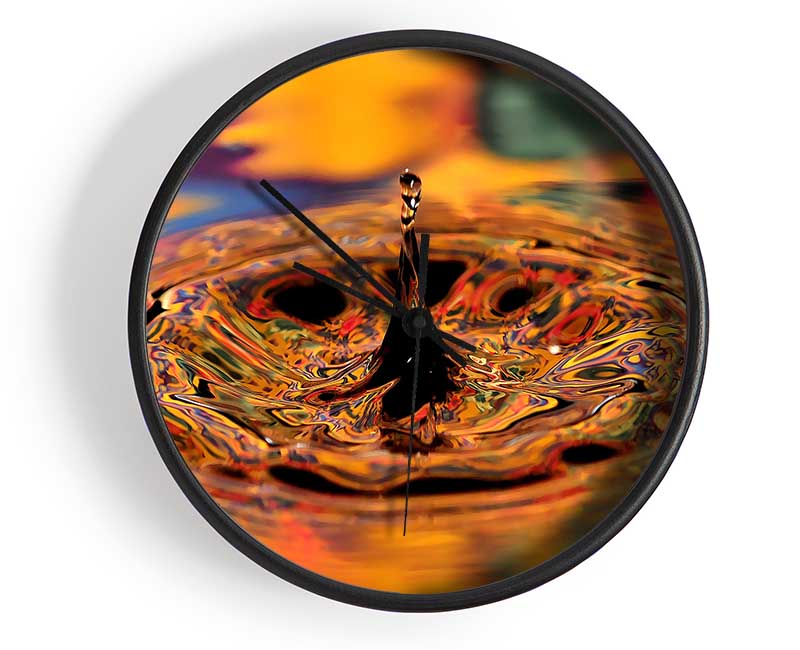 Splash Golden Clock - Wallart-Direct UK