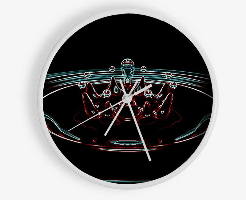 Splash Red Clock - Wallart-Direct UK