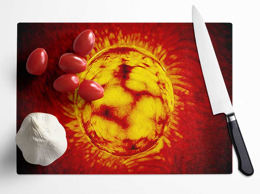 Sun Worshiper Glass Chopping Board