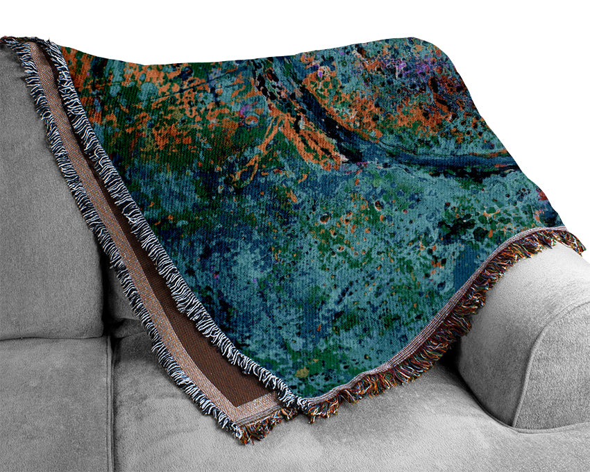 The Journey Green Woven Blanket